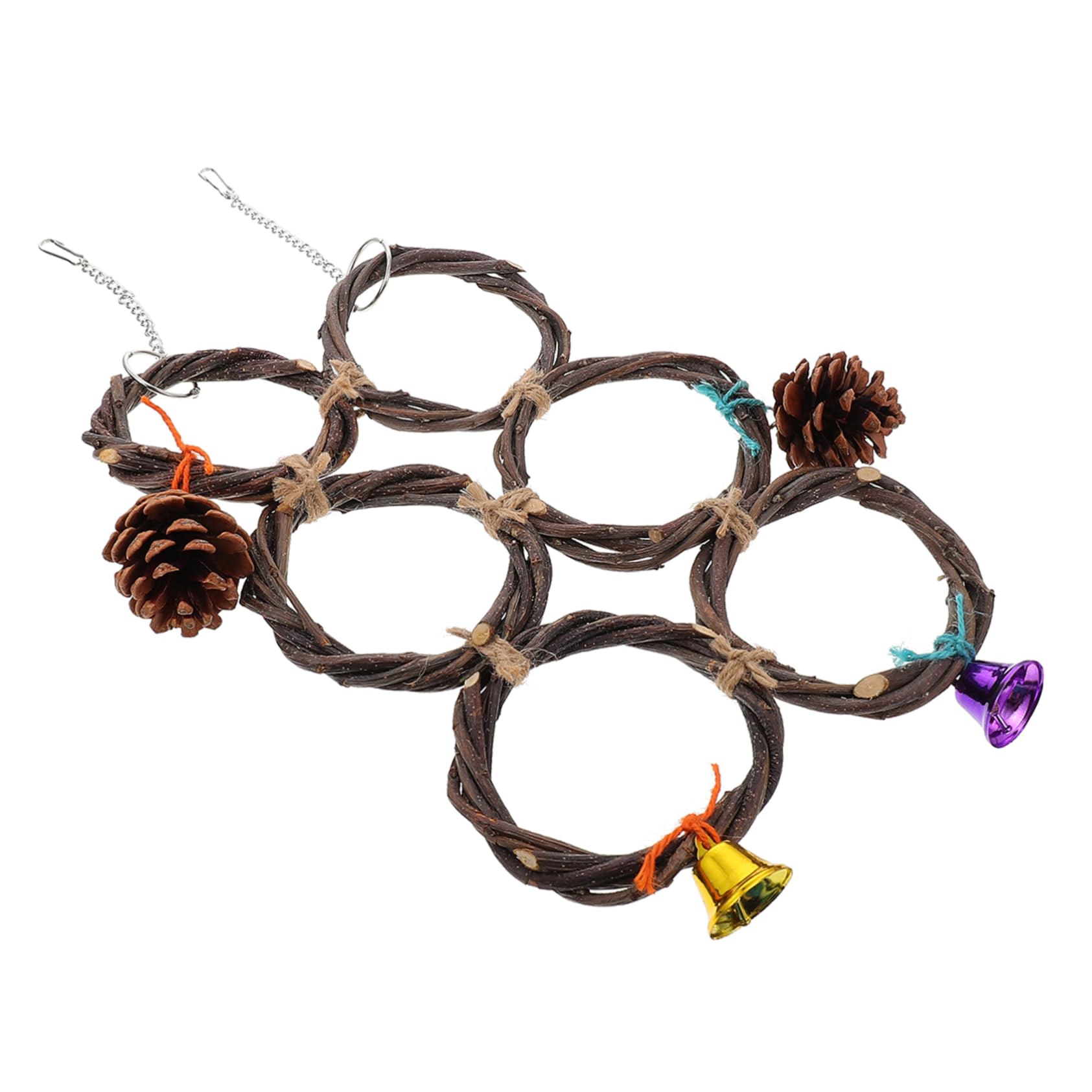 SUPVOX 1Pc Parrot Hanging Circle Durable Bird Cage Swing for Climbing and Chewing Lightweight Design for All Bird Promotes Exercise and Fun for Parrots and Birds