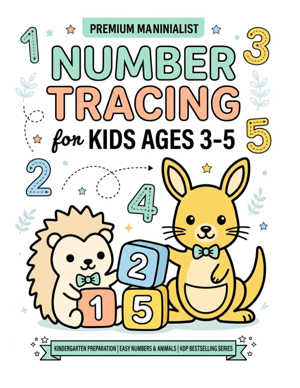 Number Tracing Workbook for Kids Ages 3–5: Learn Numbers, Counting, Handwriting Practice and Cute Animal Activities for Preschool and Kindergarten (Early Learning Workbooks)