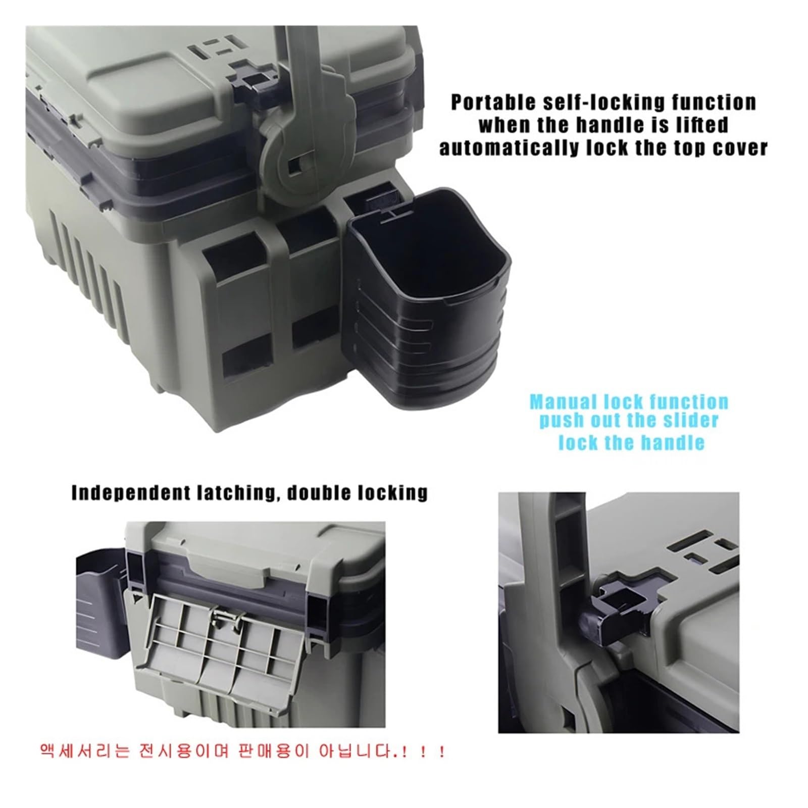 Grande Scatola da Pesca, Organizer Multifunzione, Contenitore for Esche Vive, Scatola portaoggetti Ispessita, Scatola for Attrezzi da Pesca per ami, Esche