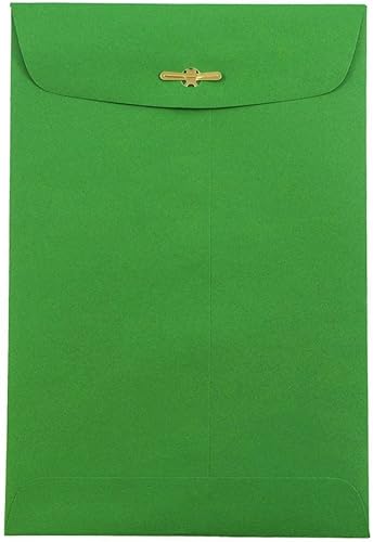 Miniatura 6 de JAM PAPER Sobres de invitación prémium de 6 x 9 pulgadas con cierre de cierre, color marrón chocolate reciclado, paquete de 50 unidades