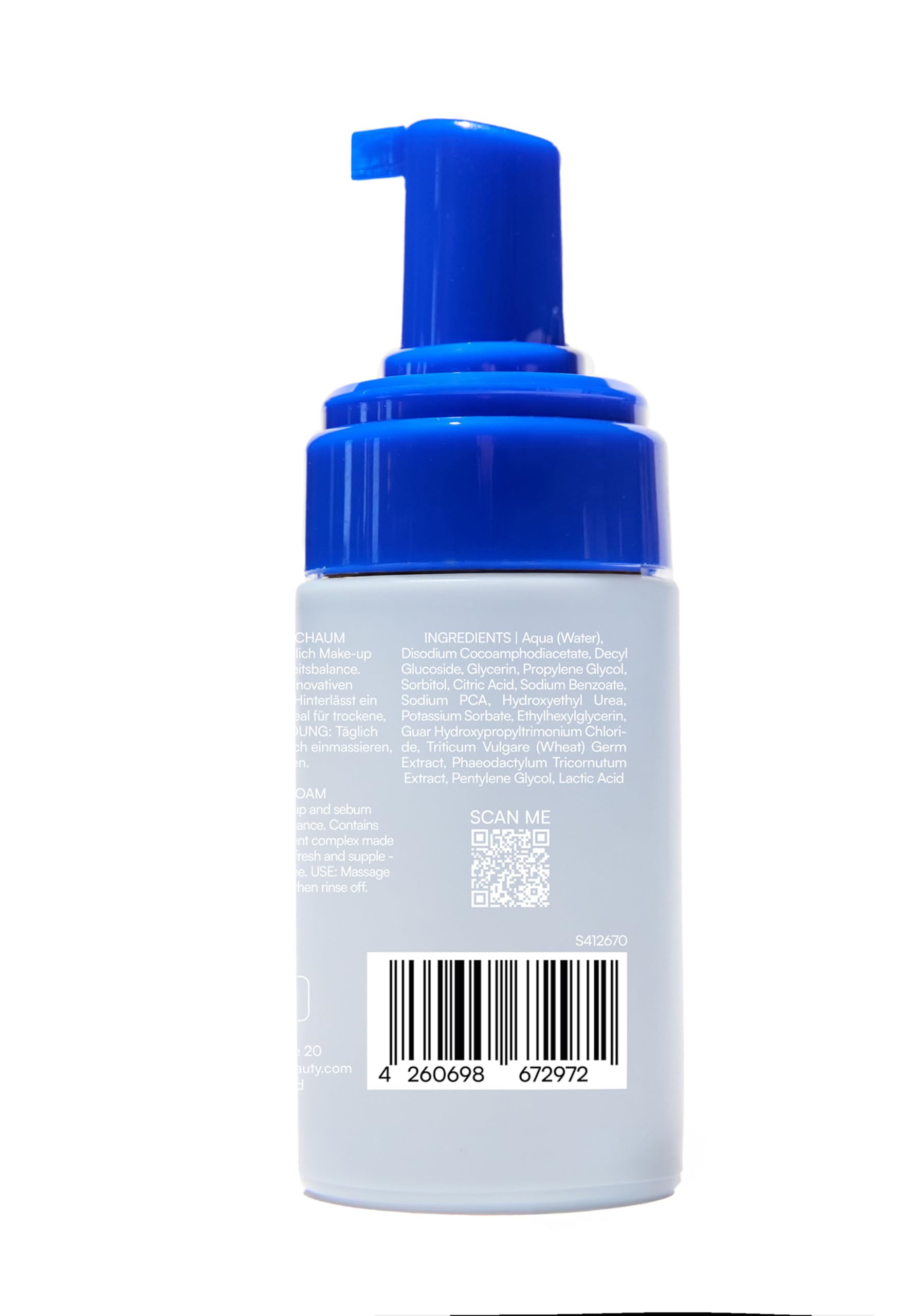 salted. Cozy Cloud | Gentle Foam Cleanser | 100 ml | Schiuma detergente delicata per pelli secche e sensibili | Rimuove il trucco e il sebo senza seccarsi | Con SeaSync, estratto di germe di grano e