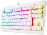 Teclado Mecânico Redragon Dark Avenger Rgb Lunar White Switch Azul K568W-RGB