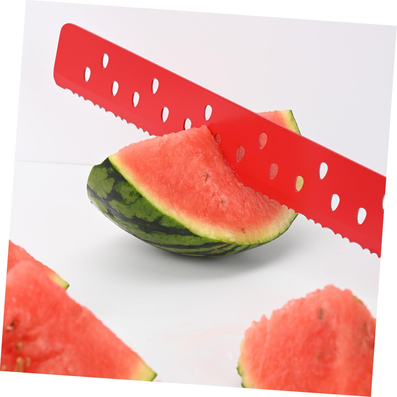 SOLUSTRE Set of 2 Watermelon Cutters Serrated Bread Cake Knife Stainless Steel Fruit Slicer Melon Slicer Tool for Kitchen