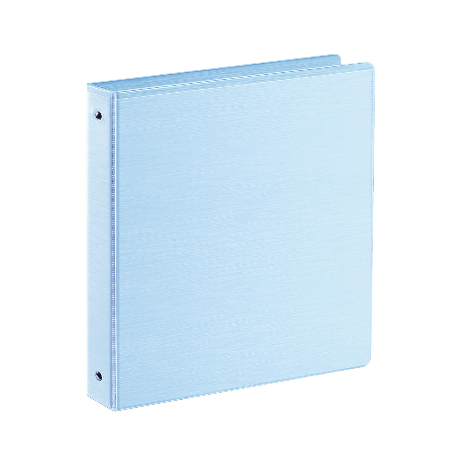 SUIN 1 Inch 3 Ring Binder, Clear 1'' View Presentation Binders with 2 Pockets, Fits 8.5 x 11 Letter Size, Durable Polypropylene, Non-Stick &amp; PVC-Free for School, Office &amp; Home (Brushed Blue)