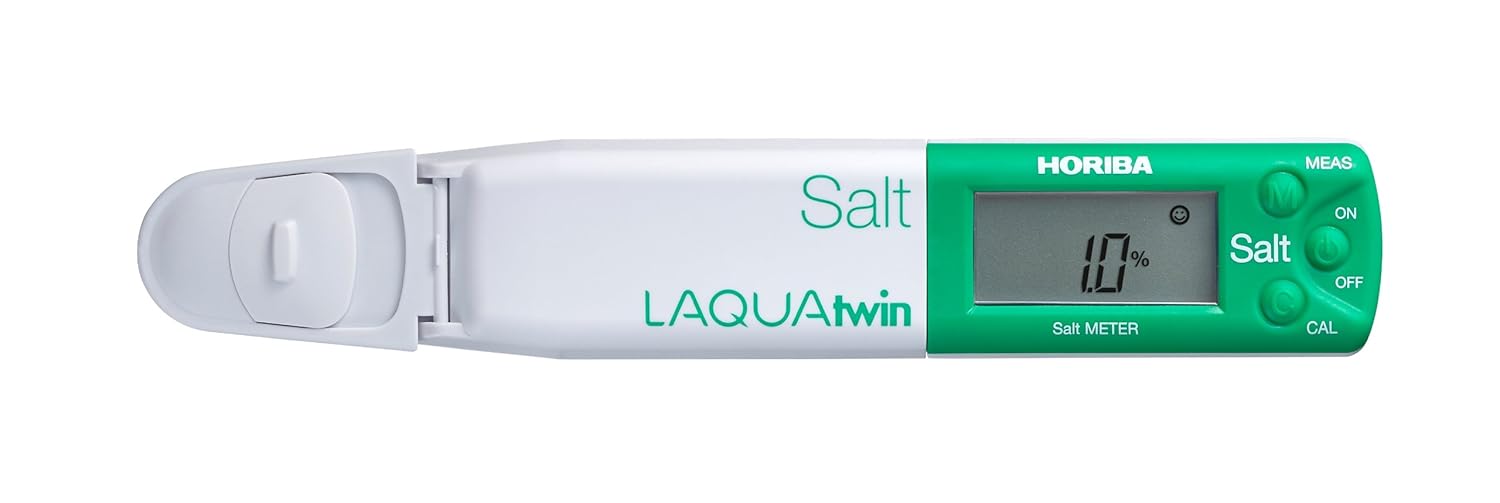 HORIBA LAQUAtwin Salt-22 Compact Salt Meter (Ion Selective Eelectrode Method) for Water, Viscous Liquids, Solids, and Powder Samples