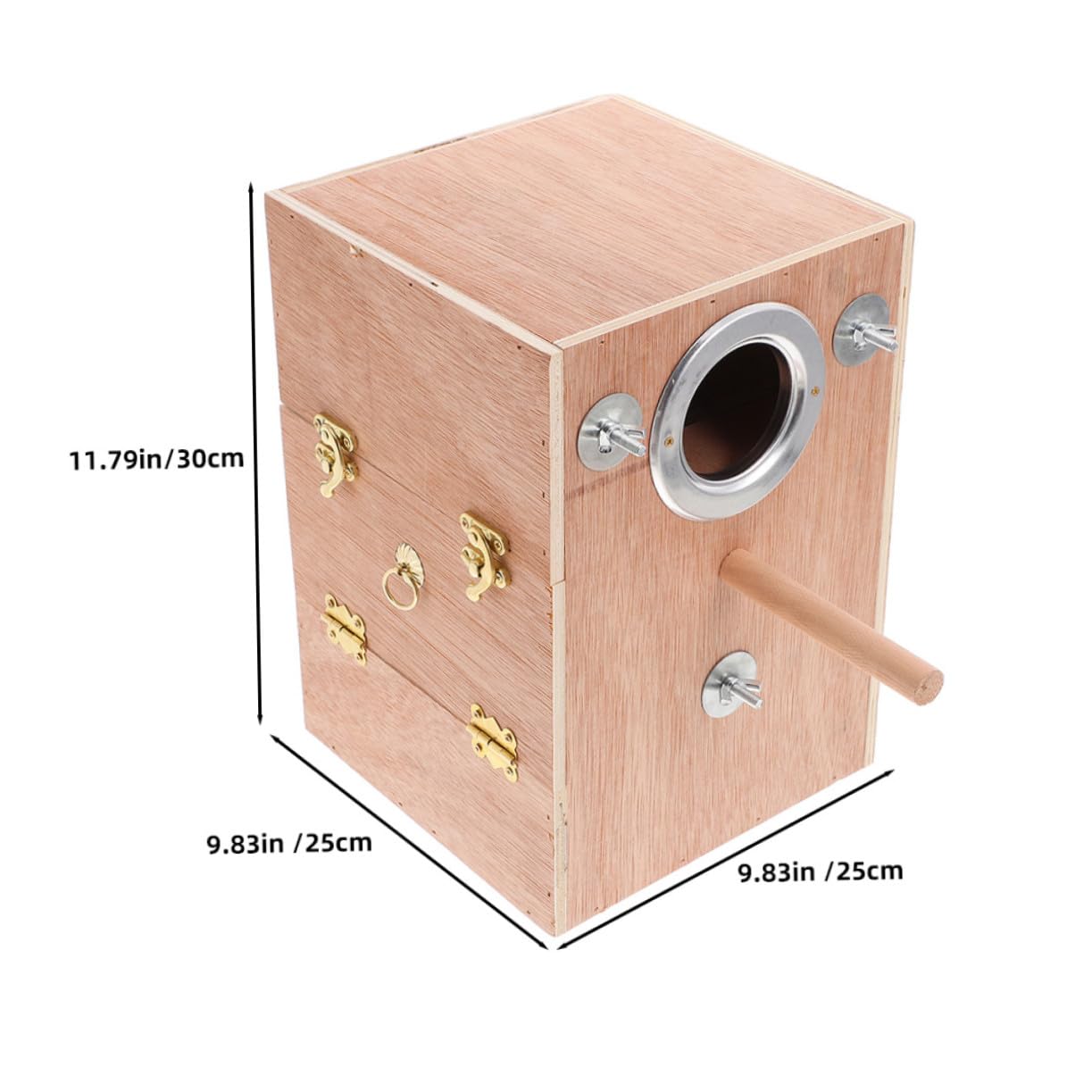 Caja Nido para Periquitos de Madera con Soporte Perchero Colgante Exterior Diseño Seguro y Cómodo Fácil Instalación y Limpieza Compatible con Agapornis Cacatúas y Pinzones
