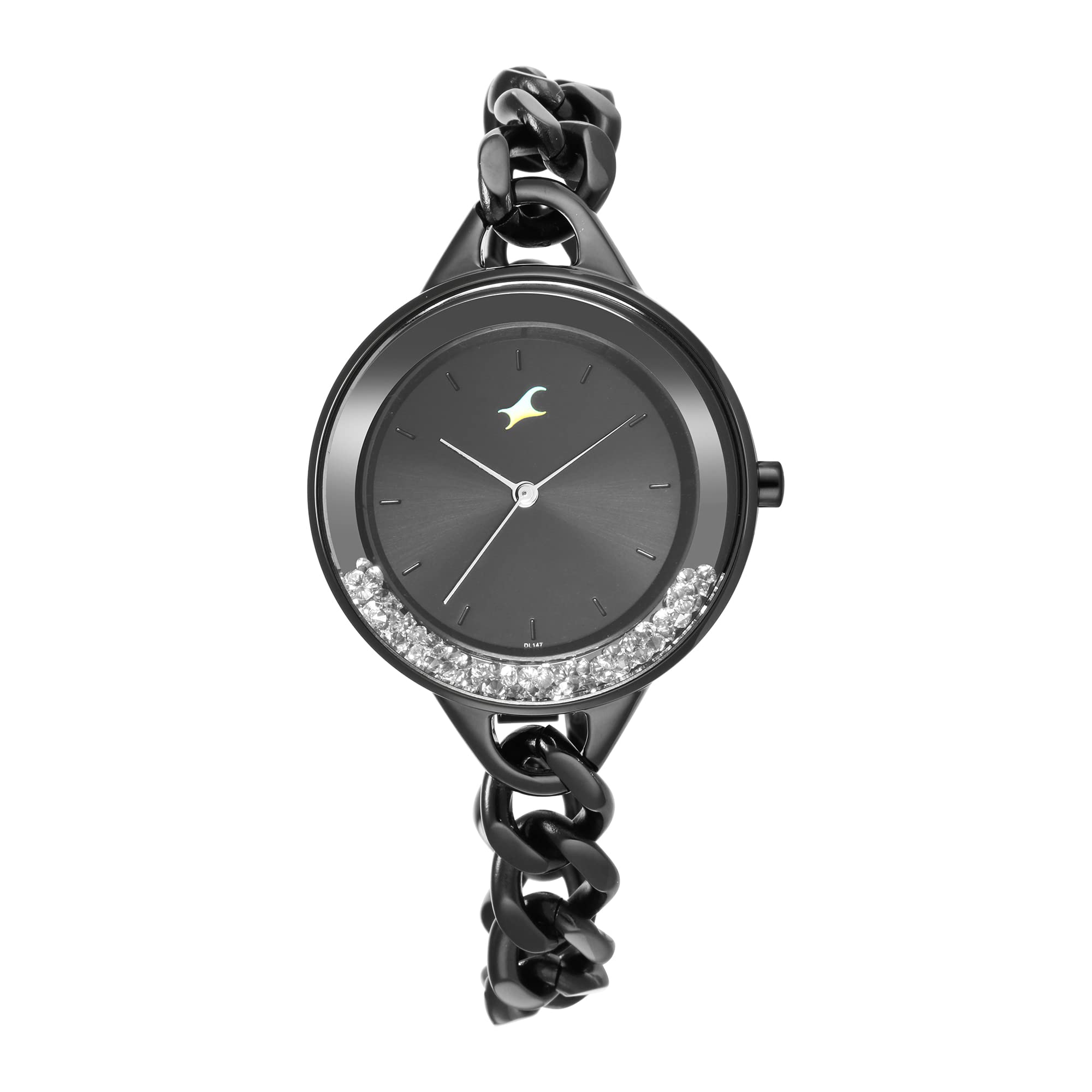 Fastrack Glitch Stainless Steel Analog Black Dial Womens Watch-68026Nm01 (B09J12FK21) Amazon Price History, Amazon Price Tracker