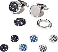 Men's Interchangeable Shirt Cufflinks, Men's Silk Cufflinks, Elegant Cufflinks, Jewellery Accessories Made in Italy, Gift Idea for Men