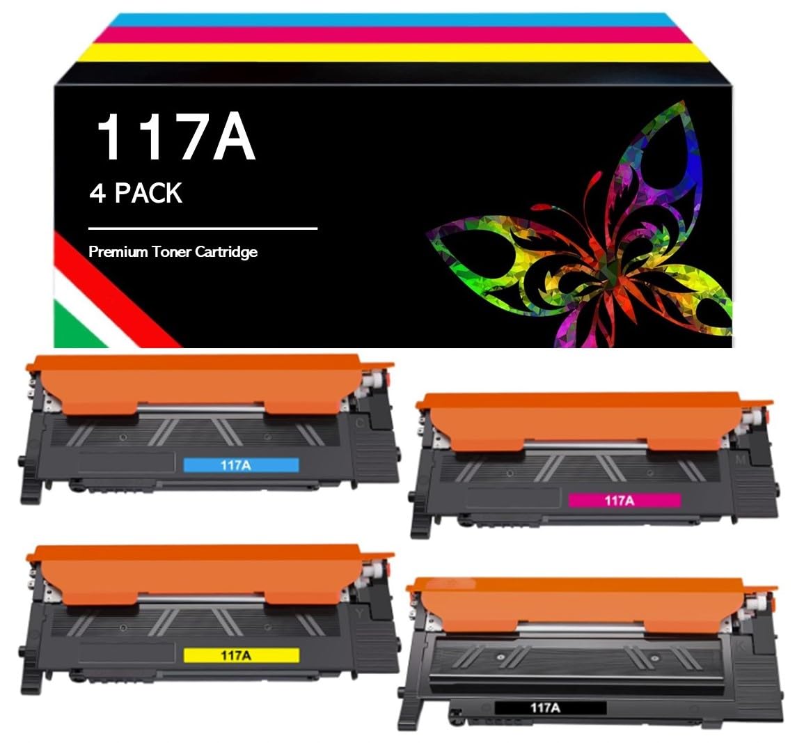 Cartuccia Toner Compatibile per HP 117A Color Laser 150nw MFP 179fnw 178nw 150a 178nwg 179fwg 179 178 150 W2070A W2071A W2072A W2073A Stampante (Nero Ciano Giallo Magenta 4pz pack) (bunlde 4 colori)