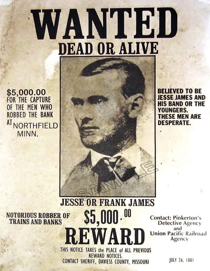 Generic Vintage Poster Jesse Or Frank James Photo Wall Art Picture Poster A4