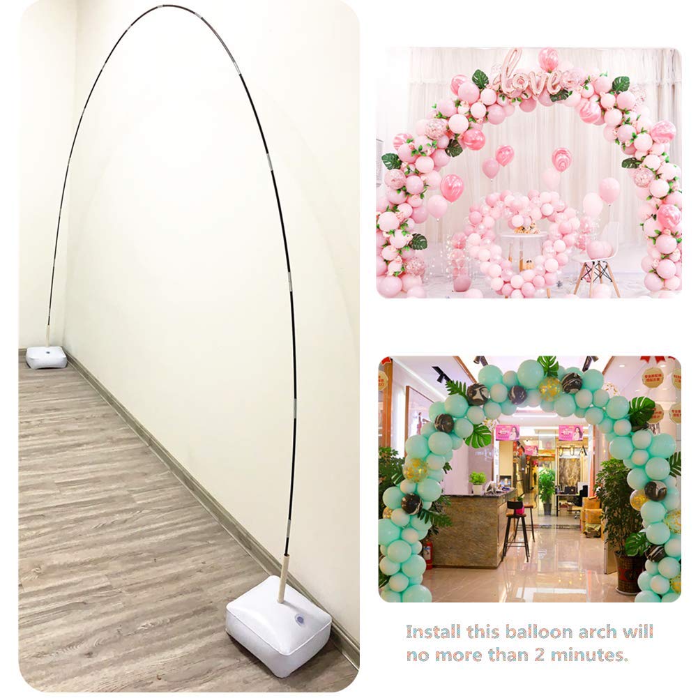 Balloon Arch Kit,10Ft Wide&9Ft Height Adjustable Balloon Stand with 2 Water Fillable PVC base,2