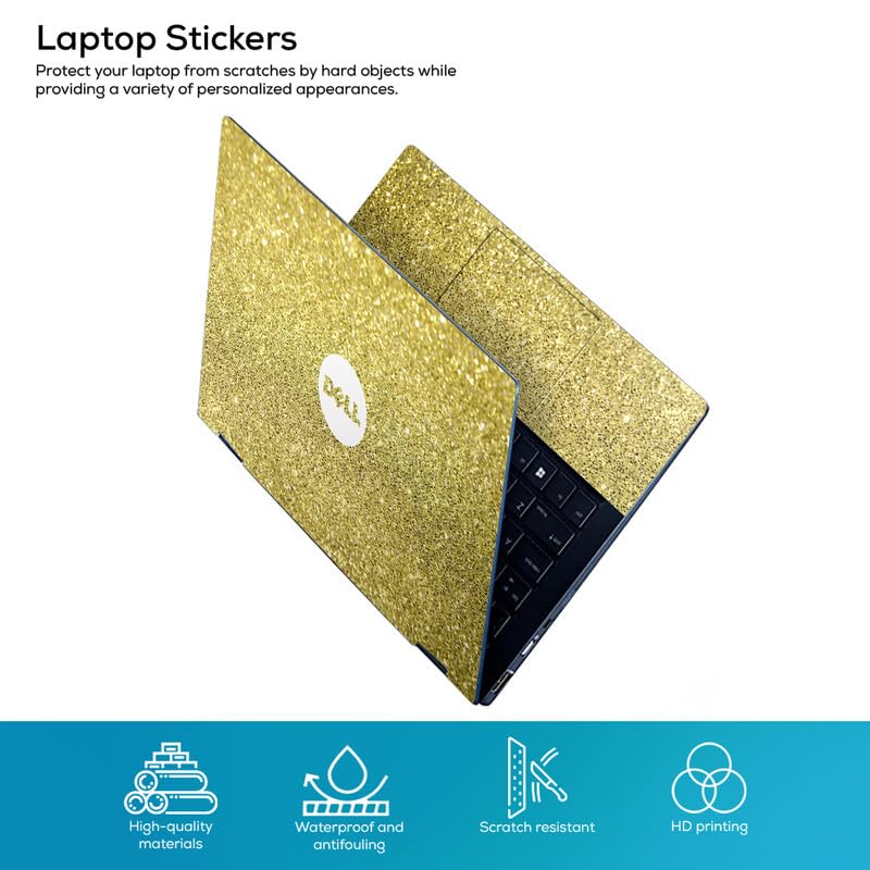 Image of Galaxsia DL242 Top+Wrist Pad Vinyl Laptop Skin /Sticker /Cover for 14 Inches Laptops Laminated-Removable-HD Quality Compatible for Dell (13.8x9.6 Inches)