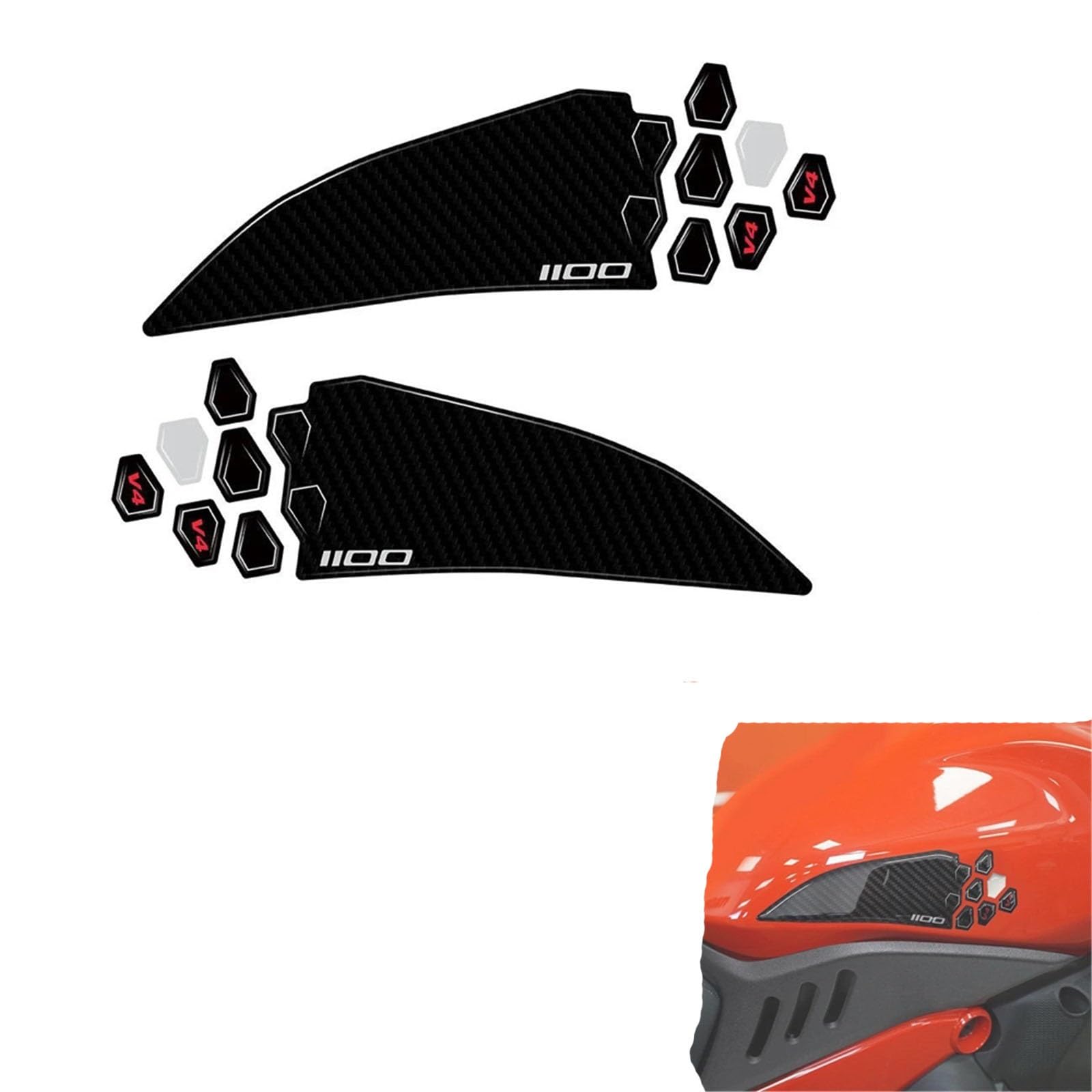 Decorative Sticker for Ducati Diavel V4 2023- Gas Fuel Tank Decal Decoration Motorcycle Protector Pad Cover Accessories