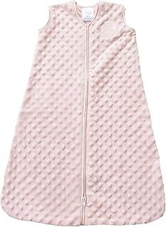 HALO Sleepsack Plush Dot Velboa Wearable Blanket, TOG 1.5, Pink, Medium