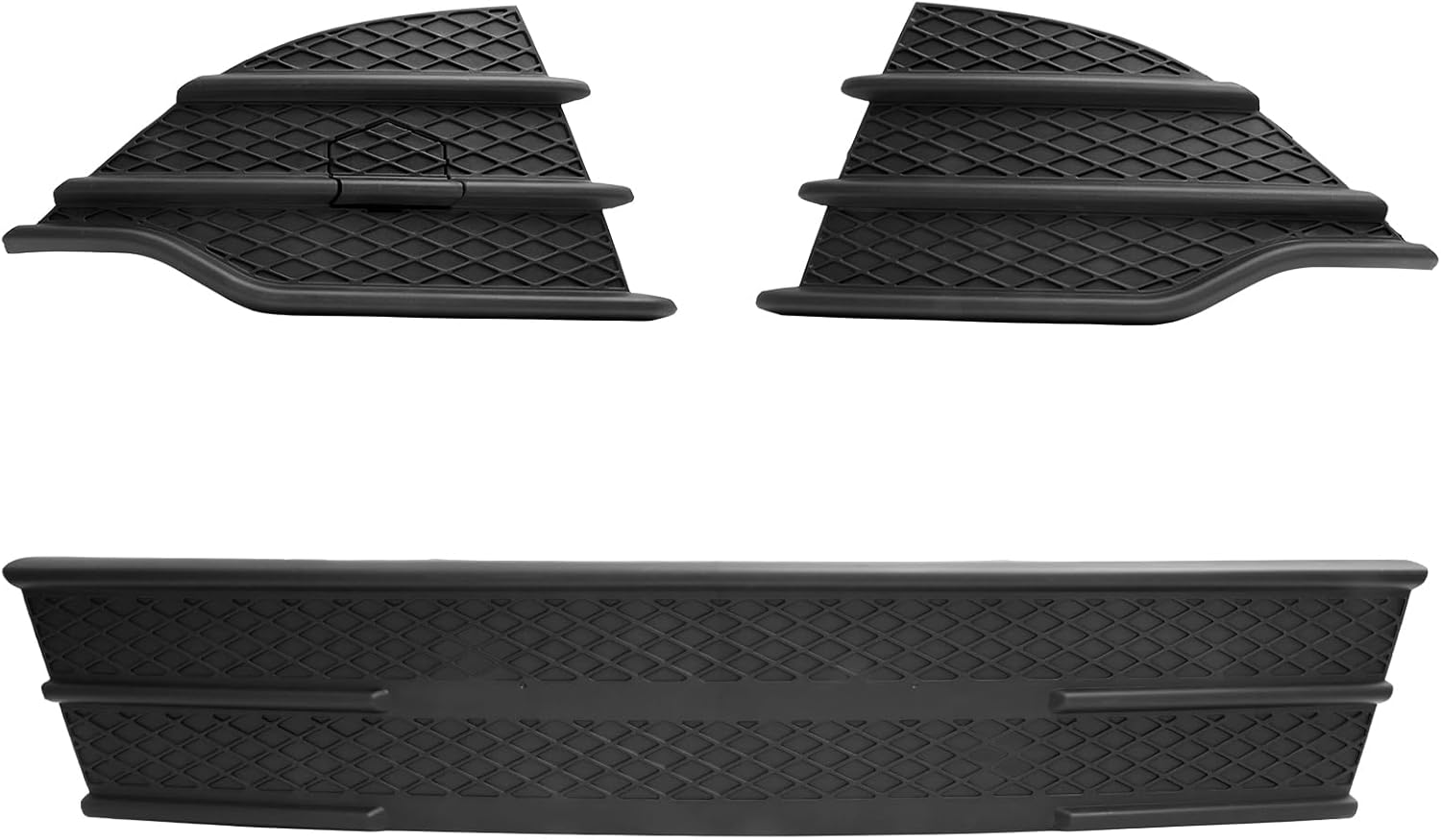 BXZ Front Bumper Insert Lower Grille Outer Grill 3pcs for 2013 2014 2015 2016 Ford Escape SE|S|S Puls Driver+Center+Passenger grille