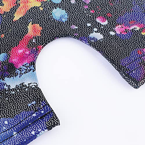 Leotards for Girls Gymnastics Toddler Dance Biketards Mermaid Unicorn Athletic Dance Wear Shiny Rainbow Blue Hotpink