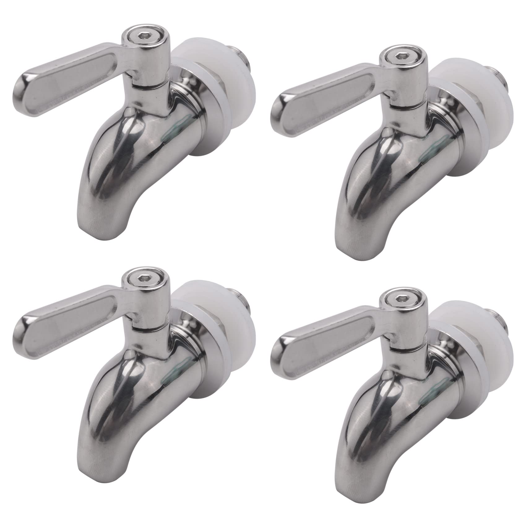 Hndhbfgrt 4X Stainless Steel Faucet Tap Draft Beer Faucet for Home Brew Fermenter Wine Draft Beer Dispenser Drink Fridge Kegs