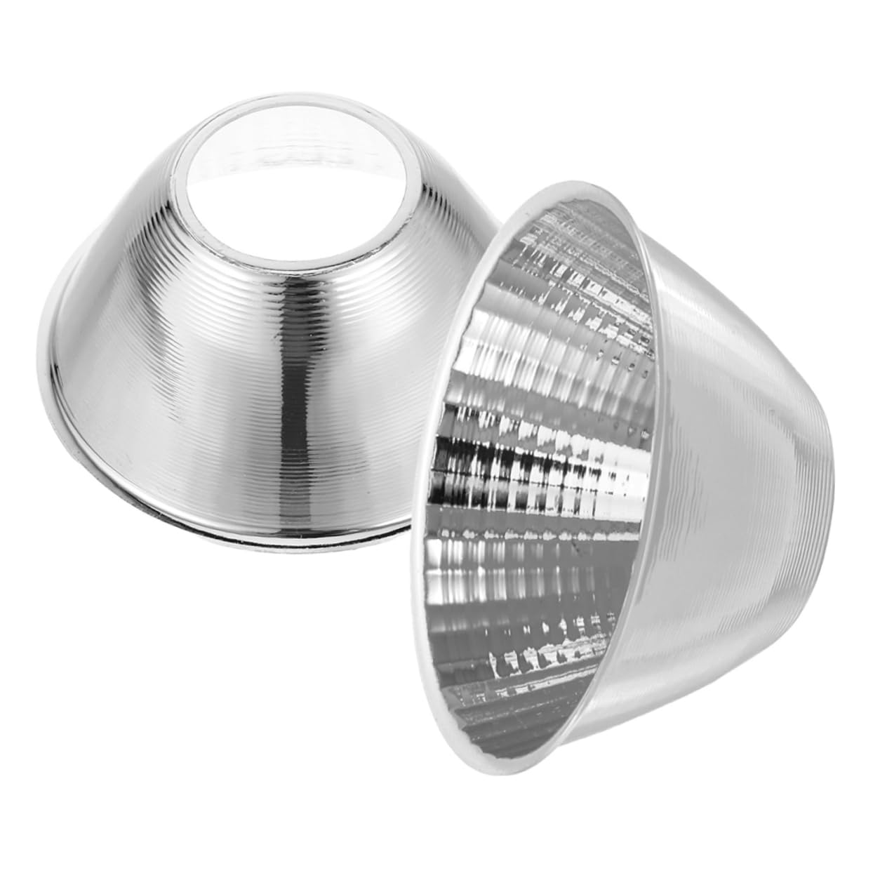 BUGUUYO 2pcs Spotlight Cover Accessories LED Light Reflector Accessory Part Lighting Fixture Shade Replacement Flashlight Reflector Cup Lighting Accessory Shade Replacement Aluminum Silver