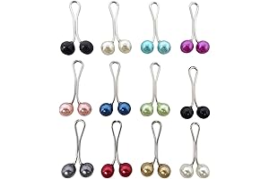 Hijab Accessories: 12Pcs Crystal Embellished Headscarf Clips