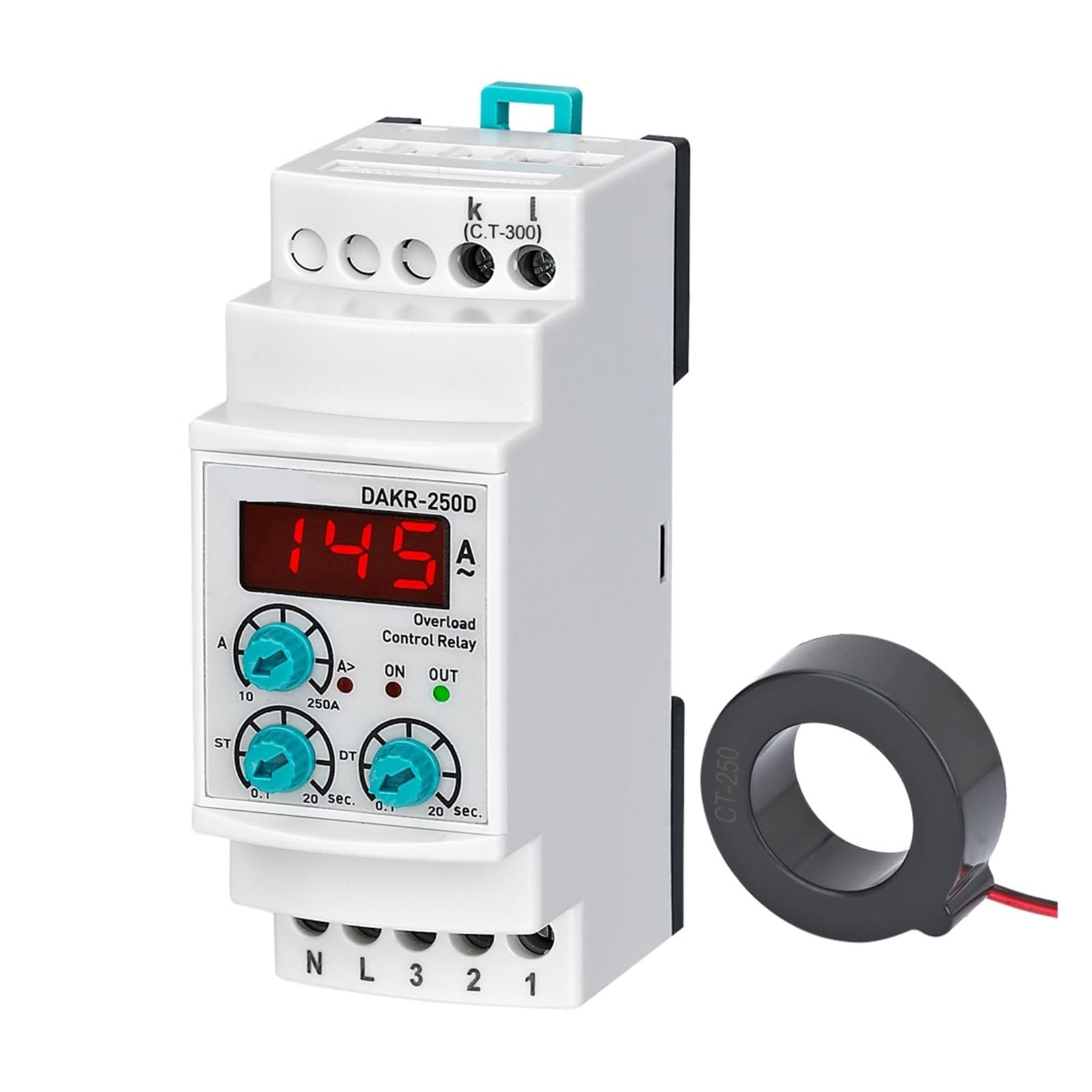 BALYDLUL DAKR-XXD Digital Single Phase Auto Reset Overload Relay(Un 220VAC,10-250A)
