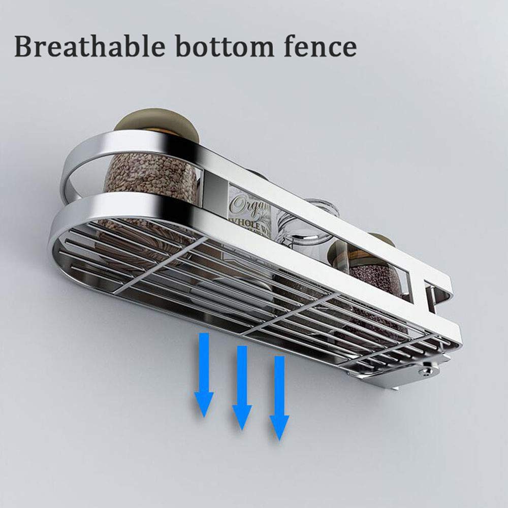 Étagère à épices, étagère à épices rotative, Cadre d'angle en Acier Inoxydable, étagère à assaisonnement avec Filtre à Eau, étagère de Rangement Murale Multifonction (3/4/5 Couches) (4 Couch