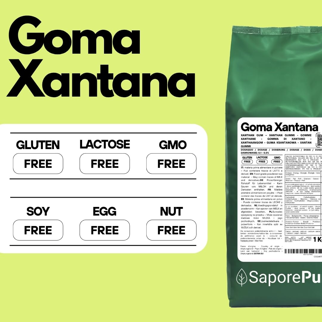 Saporepuro Goma Xantana en polvo 1 kg - espesante natural