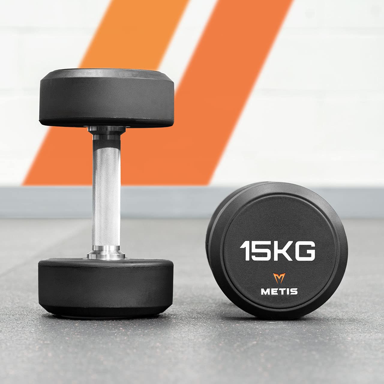 METIS Pro Commercial Gym Hantle - para hantli do siłowni komercyjnej i domowej | sprzęt do treningu siłowego | hantle na sprzęt gimnastyczny dostępne w parach (25 kg para)