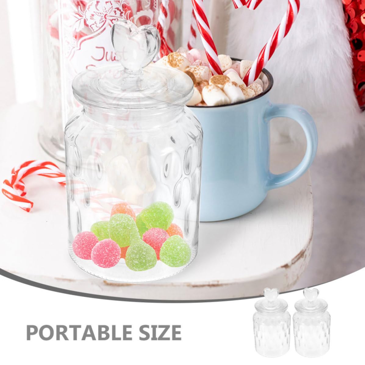 jojofuny 2 Piezas Frasco Hermético de Vidrio Blanco de 950ml para Almacenar Cereales y Granos Tapa Sellada que Mantiene los Alimentos Frescos en Cocina