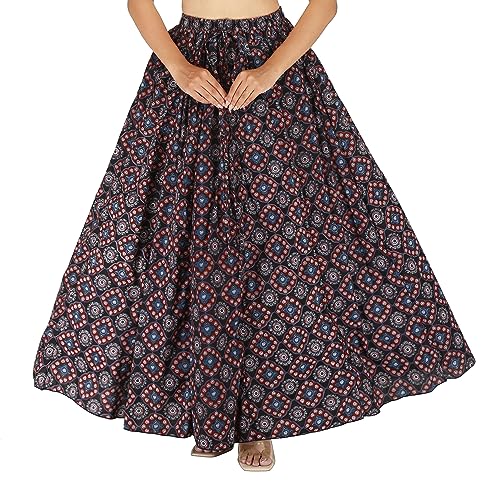 Image of Sttoffa Cotton Printed Women Wear Maxi Long Skirt 40 inch inch Full Length