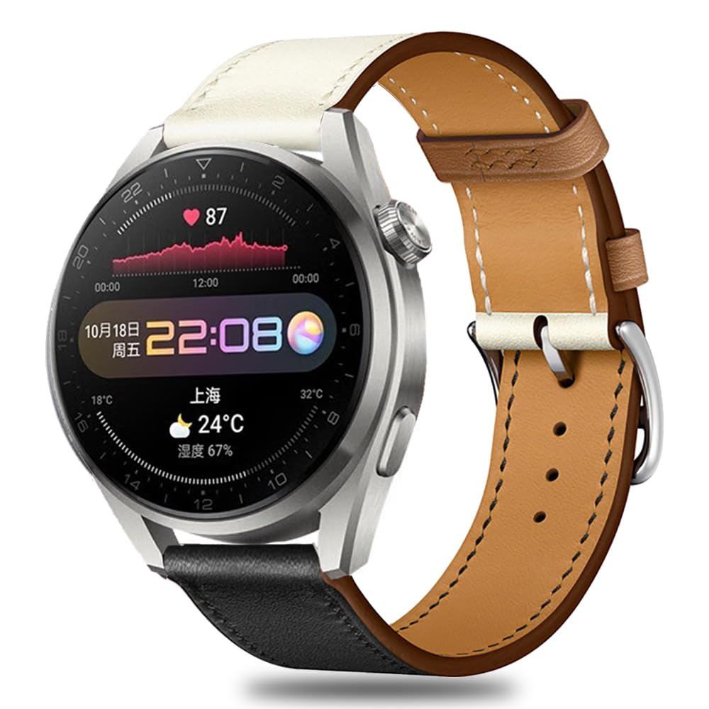 Skórzany pasek do Huawei Watch 3 / 4Pro/5 Sport bransoletka pasek do Huawei Watch GT 46 mm/GT2E /GT3 46 mm pasek na nadgarstek pasek do zegarka akcesoria zamienne