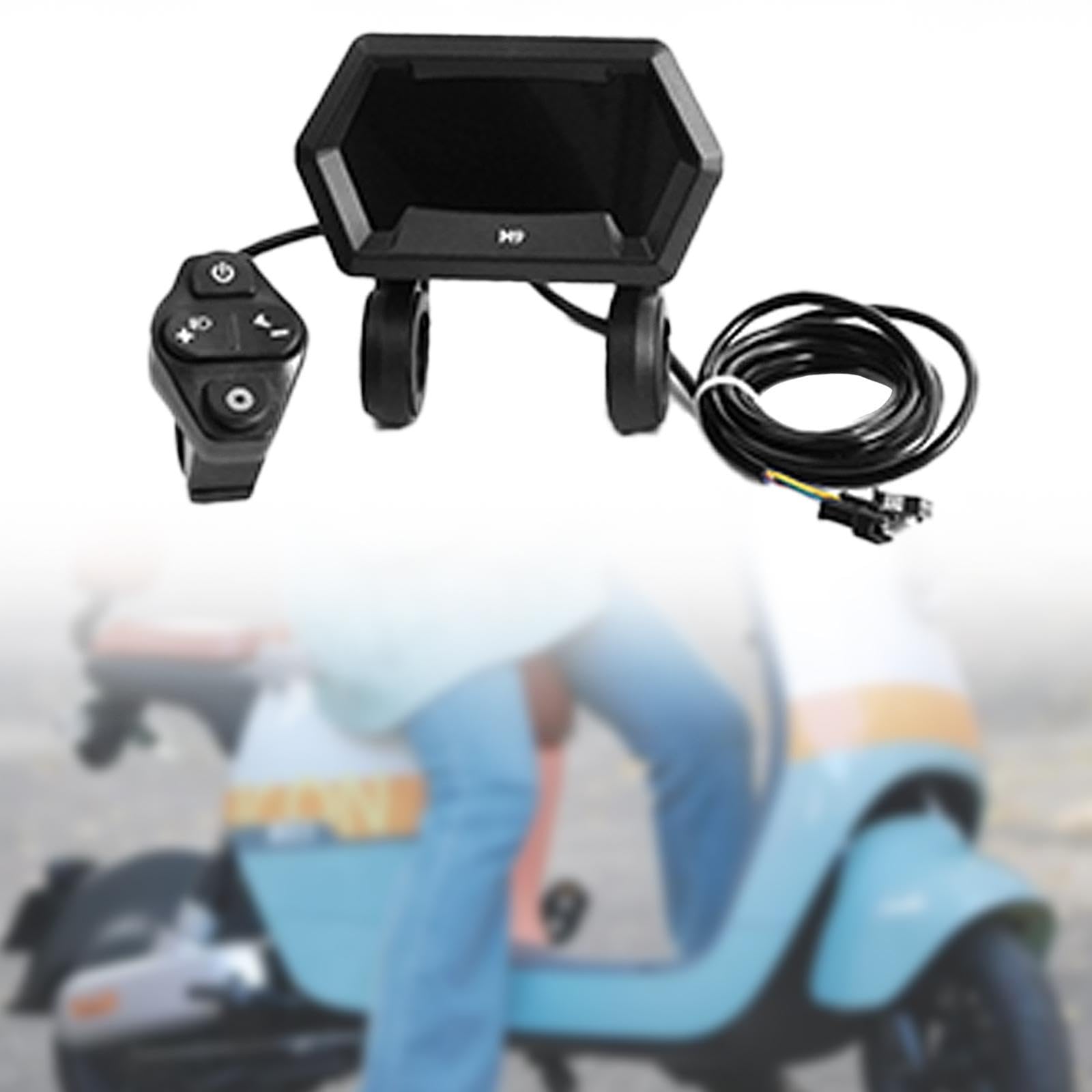 CAQYPVH Electric Bicycle LCD Display M9 Stable Easy to Install Control Panel Speedmeter Modification for Attachments, SM Connector