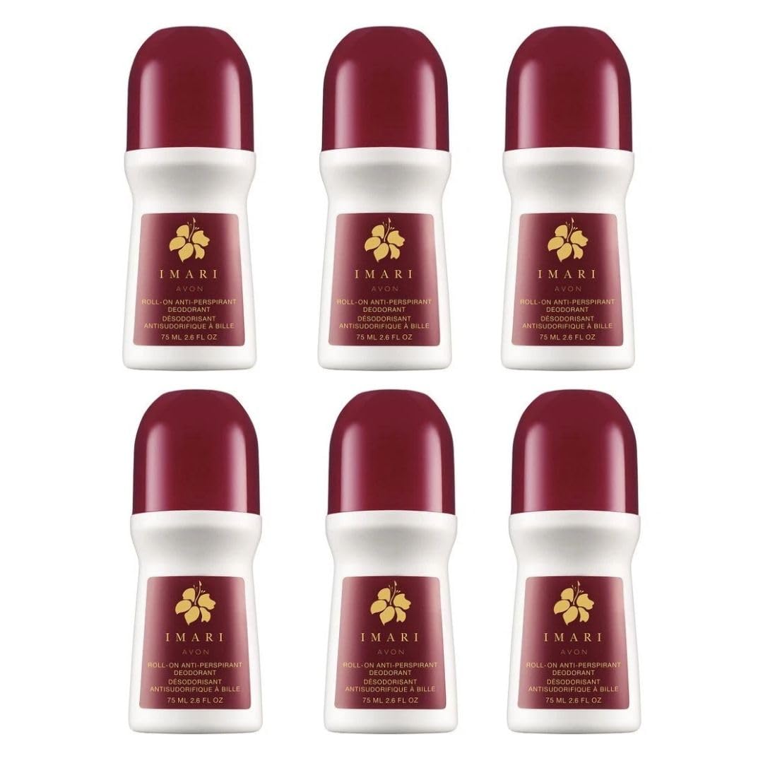 Avon Imari Roll-On Anti-Perspirant Deodorant, Long-Lasting Freshness & Odor Protection – Pack of 6