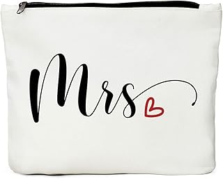 Bride Gifts- Mrs. Gifts Makeup Bag, Bridal Shower Gift for Bride, Miss to Mrs. EST. 2021 Gifts for Girlfriend Fiancee Honeymoon Vacation Engagement Bride Bridal Shower Gift Ideas