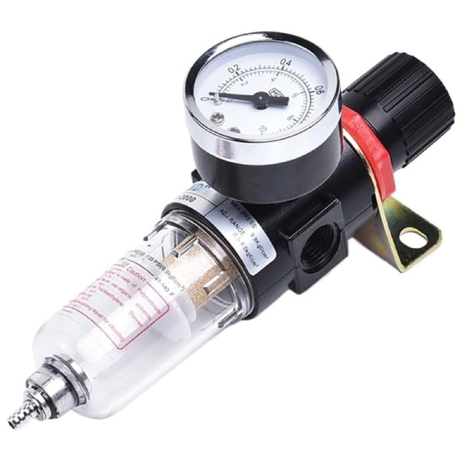 AFR2000 Pneumatic Filter Air Treatment Unit Pressure Regulator Switch Gauge for air Compressor Air Filter Moisture Oil Separator (AFR-2000 w PC 12mm)