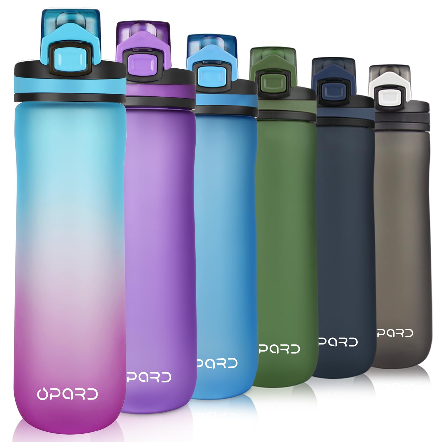 Opard Children's Leak-Proof Drinking Bottle 0.6 L/0.9 L, 0.7 L/1 L (with Straw), Sports Water Bottle for School, Gym, Fitness, Bicycle - Water Bottle 600 ml with Lid, Includes Filter, BPA-Free