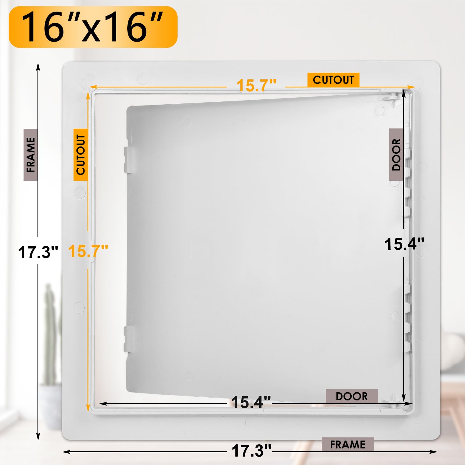 Suteck Plumbing Access Panel For Drywall Ceiling 4 X 6 Inch Reinforced Plastic Wall Access Doors Removable Hinged White
