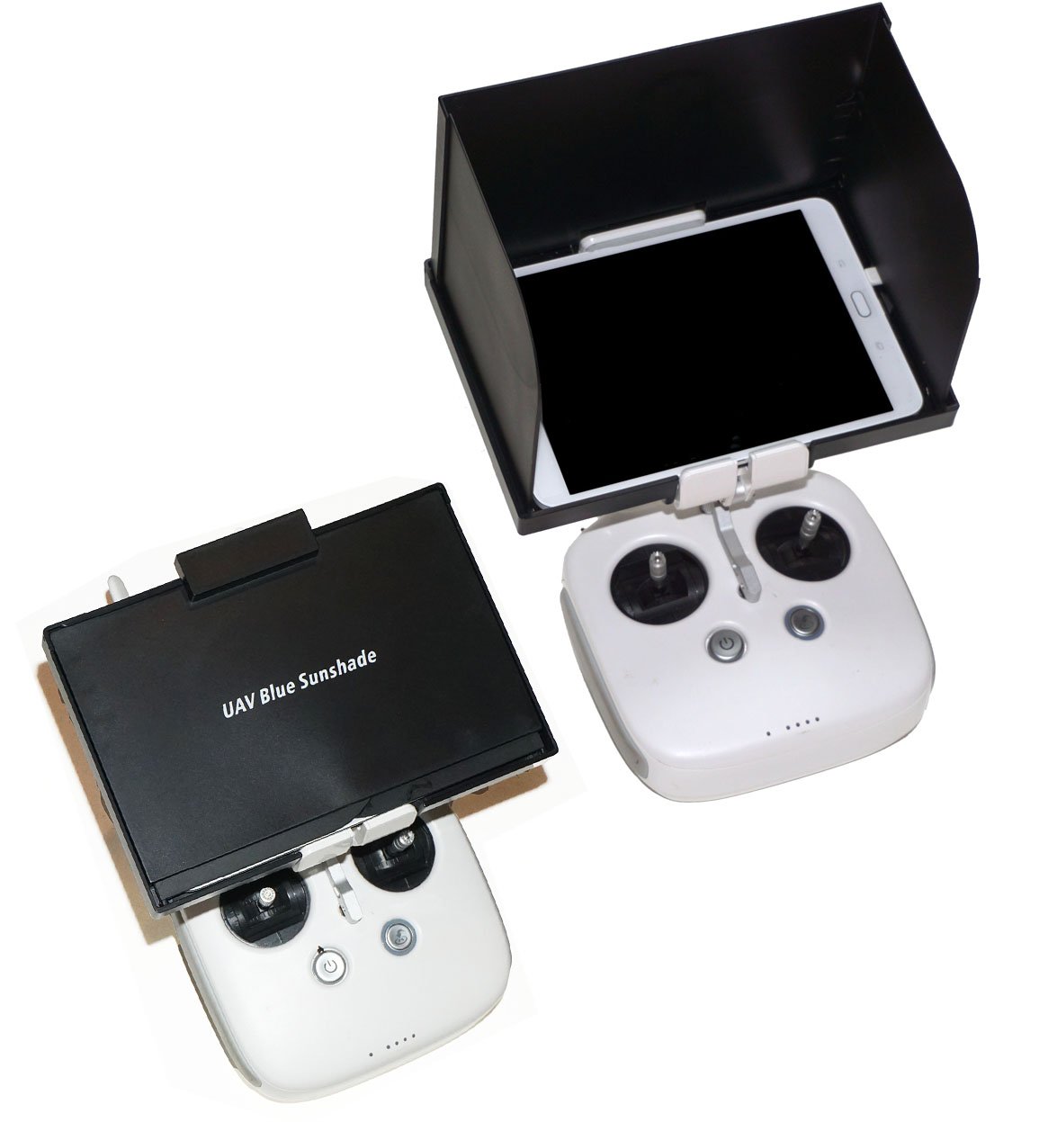 True Folding Sunshade for DJI Phantom, Inspire with iPad Mini or Similar 7.9" or 8" Tablet Only - Hinged Shades that Fold over Screen