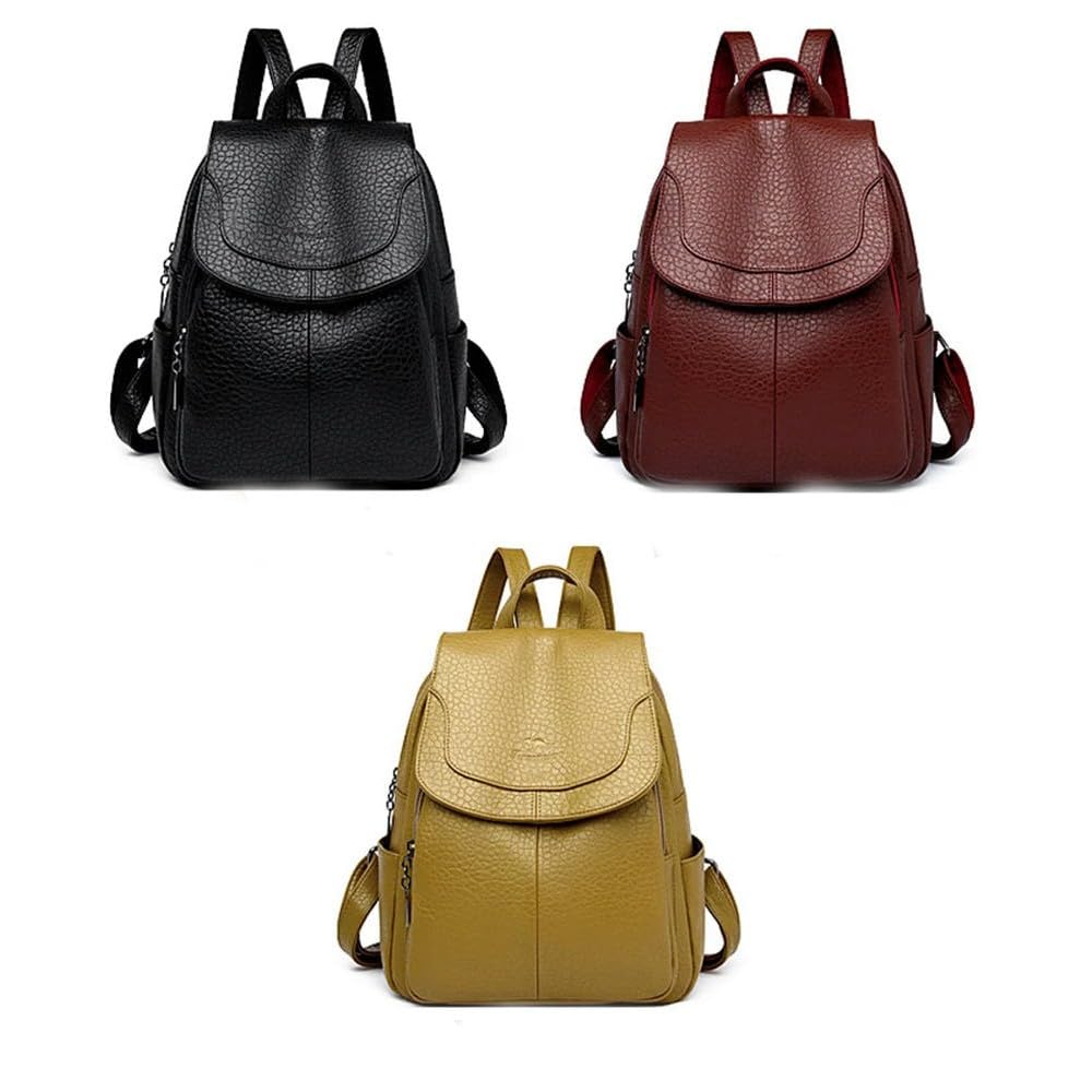 ZBDZSW Zaino da Donna in Vera Pelle, Moda, Lusso, Zaino da Viaggio per Ragazze, Borse a Tracolla, Scuola, Pelle di Mucca