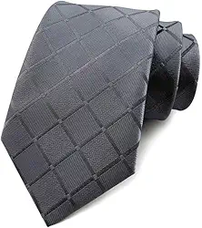 Gravata masculina xadrez/listrada de 8 cm de largura Jacquard clássica para negócios, casamento, dança, formatura, xadrez