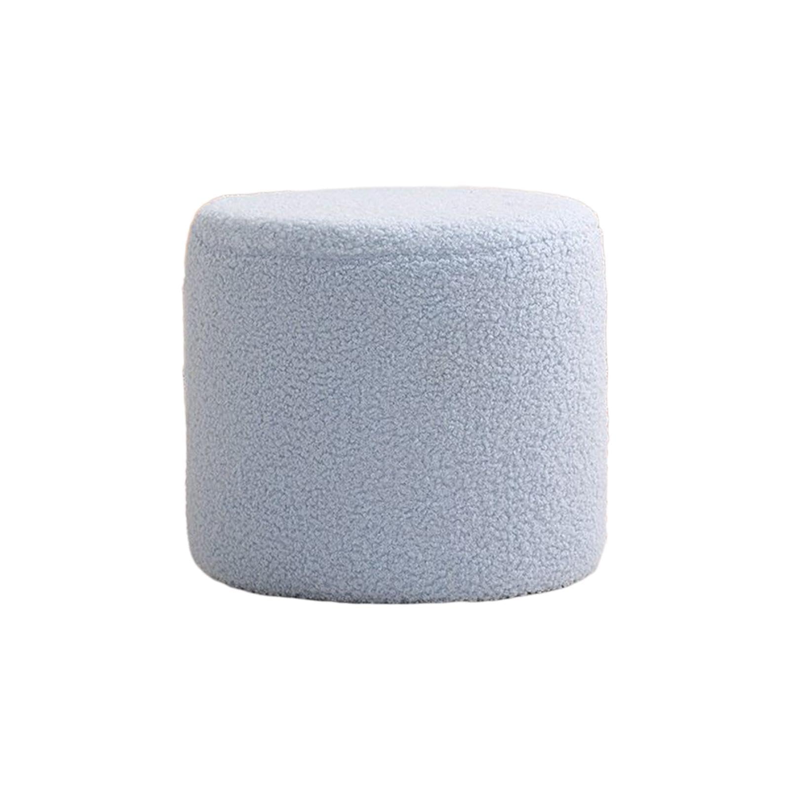 Baoblaze Round Foot Rest Stool Non Slip Footstool Bench Stepstool Stable Decorative Sofa Stool Small Cylinder Stool for Apartment Home Bedside Office,