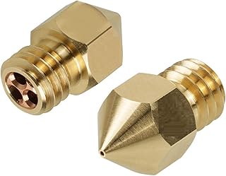 APAAZO CHT Nozzle MK8 0.4mm 0.6mm Brass Nozzles High Flow Three-eyes Print Head Compatible With Ender 3 1.75mm 3D Printer Accessories (Size : 2PC 0.4mm)