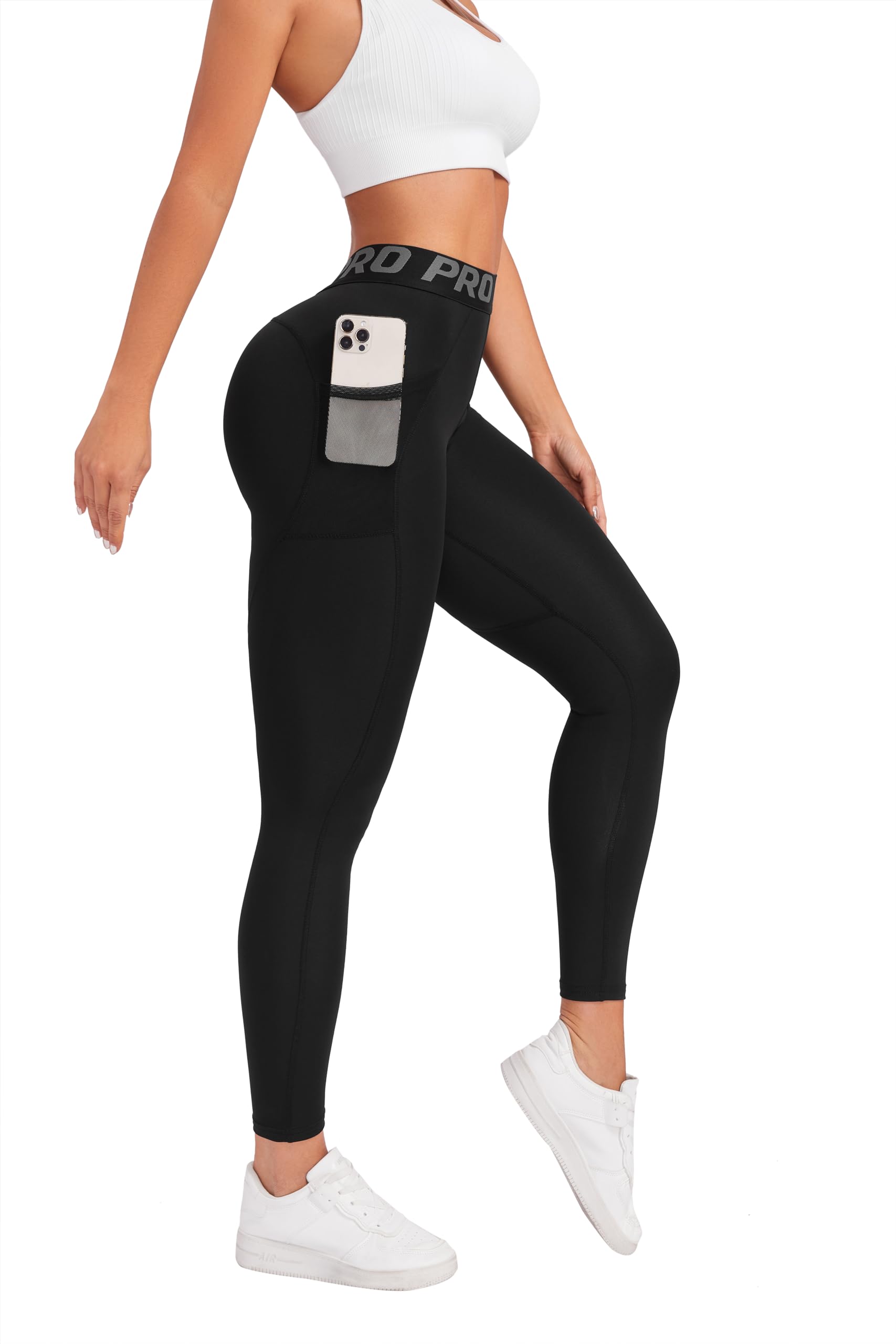 LALA BIRDS High Waisted Leggings for Women,Gym Sport Fitness Joggers Pants Tummy Control for Workout, Yoga, Running(US, Alpha, X-Large, Regular, Regular, Black)