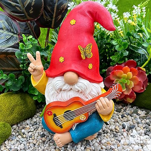 Mood-Lab-Garden-Gnome-Funny-Hippie-Gnome-Figurine-925-Inch-Tall-Lawn-Statue-for-Outdoor-or-House-Decor Mood Lab Garden Gnome Funny Hippie Gnome Figurine 925 Inch Tall Lawn Statue for Outdoor or House Decor