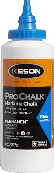 Keson PM8BLUE ProChalk Permanent Marking Chalk - Level 4, Blue, 8-Ounce