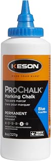 Keson PM8BLUE ProChalk Permanent Marking Chalk - Level 4, Blue, 8-Ounce