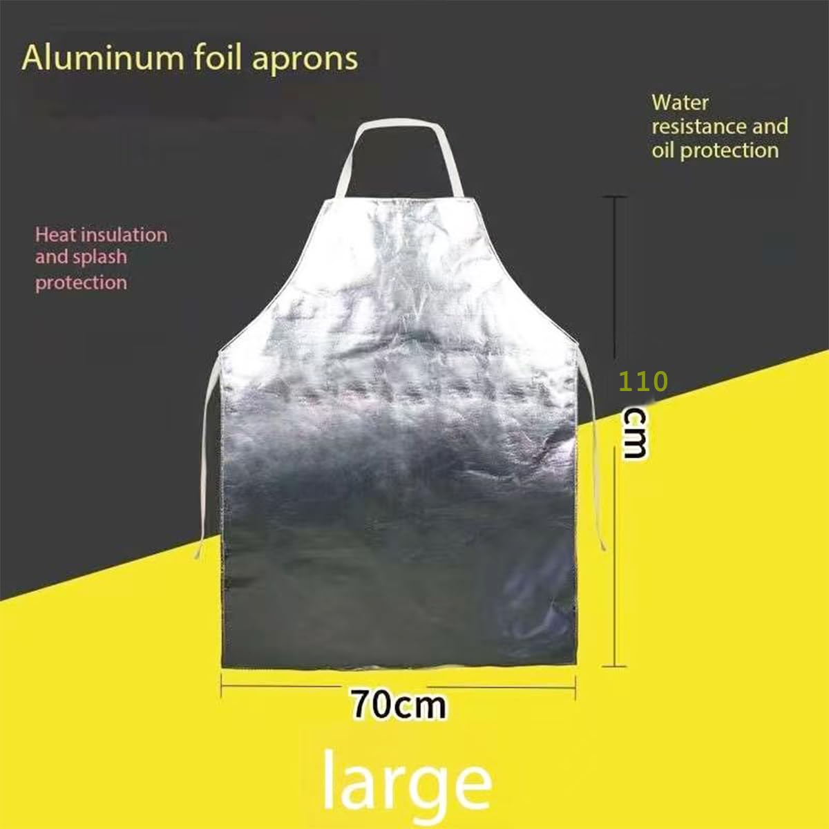 Tablier d'outil de barbecue résistant au feu à haute température, épaississement hommes dames résistant à haute température 1000 °, tablier imperméable à l'eau, adapté à la cuisson, propre