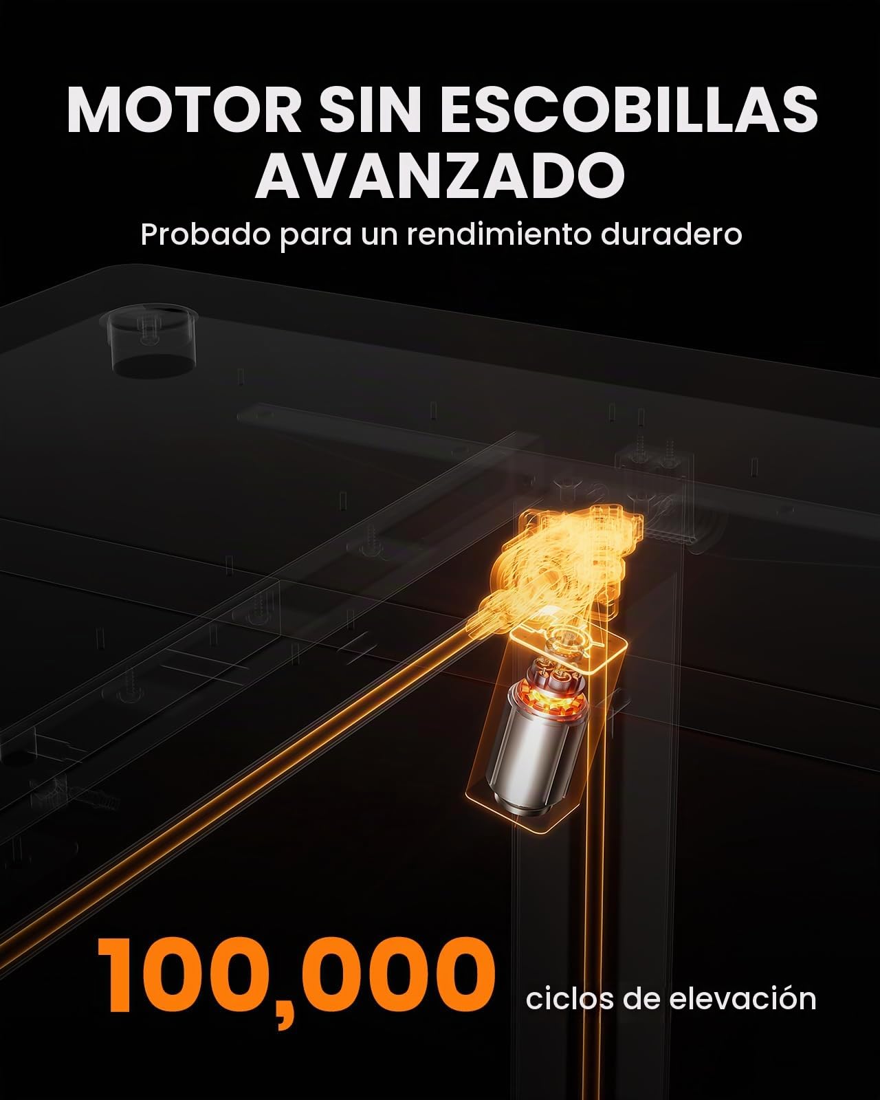 ErGear Escritorio Eléctrico en altura120x80cm,100KG de Capacidad de Carga Escritorio Ajustable con avanzado Motor sin escobillas,Robusto armazón metálico,Tablero de Cuatro Partes