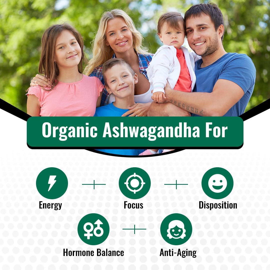 Simply Potent Ashwagandha Capsules, Organic Ashwagandha Supplement with Black Pepper, High Absorption Ashwagandha Root Pills, 650 mg Ashwagandha Extract for Stress Immune Energy & Mood Support, 60 Ct