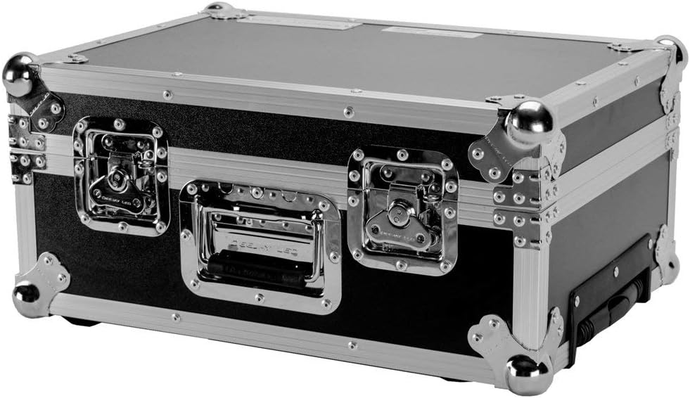Optimum CD Fly Drive Case Industrial Strength Latches And Rubber Feet Dual Anchor Rivets Low Profile Wheels Easy Locking Fit Including Tongue Dual Anchor Rivets DEEJAY LED TBHCD100EHW