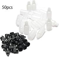 Vista 4 de Othmro 50 botellas de plástico de polietileno de 0.5 onzas, botellas cuentagotas de ojo de laboratorio de 0.5 fl oz, botella gotero líquido